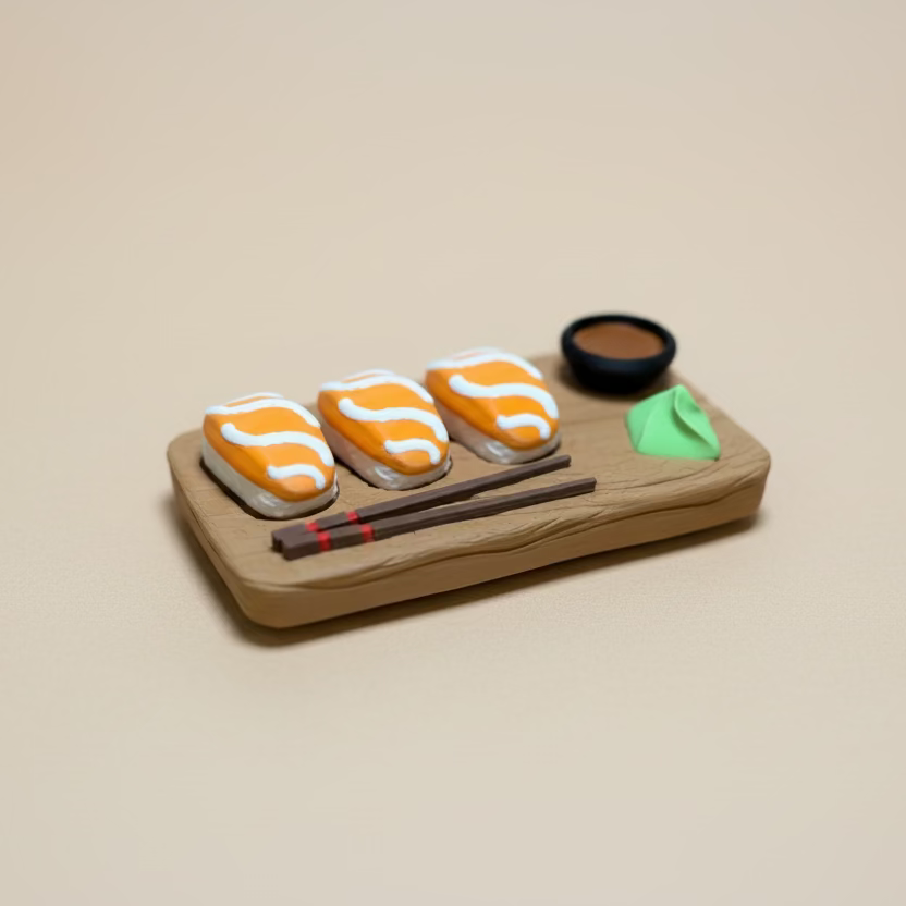 Salmon Nigiri fidget clicker